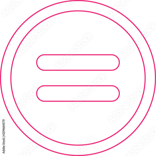 Equal to Symbol icon single vector illustration