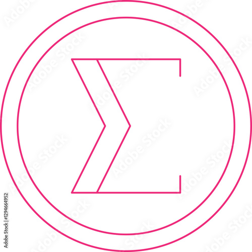 Summation Symbol icon single vector illustration