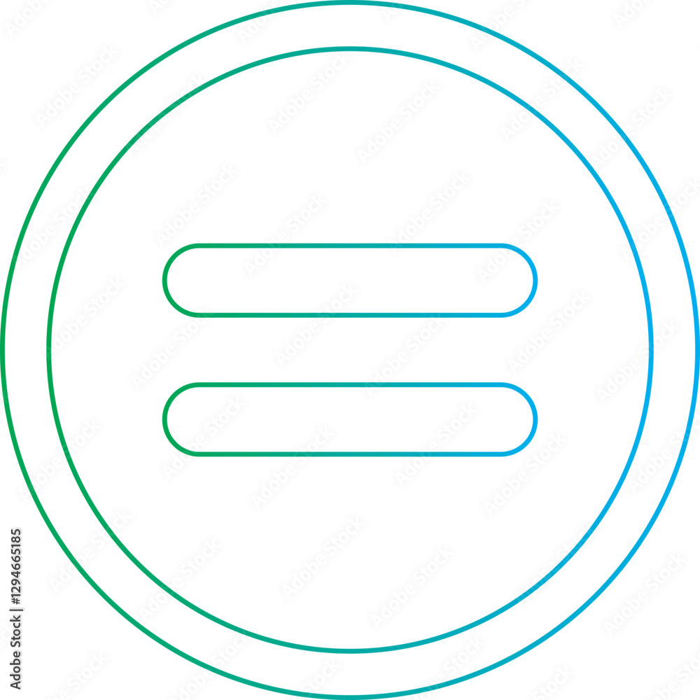 Equal to Symbol icon single vector illustration Equal to Symbol icon single vector illustration