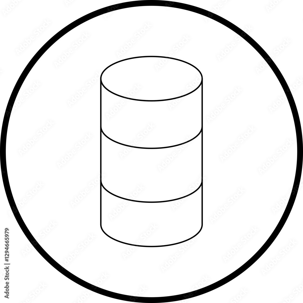 Cylinder icon single vector illustration Cylinder icon single vector illustration