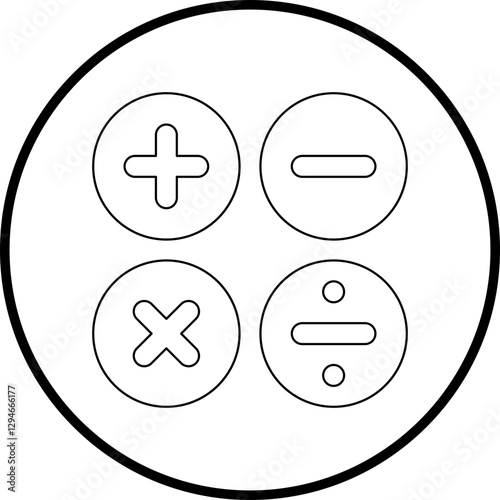 Math Symbols II icon single vector illustration