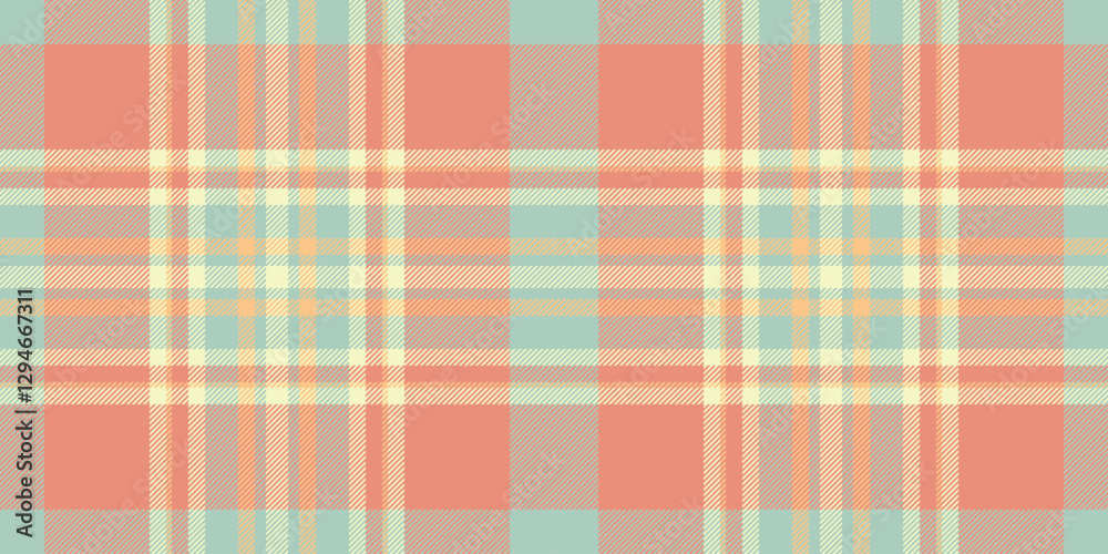 Fototapeta premium Soft pastel plaid pattern, ideal for textile design, website backgrounds, or stationery. This delicate, seamless texture evokes feelings of warmth and tranquility.