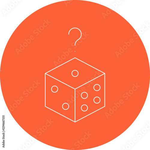 Probability icon single vector illustration