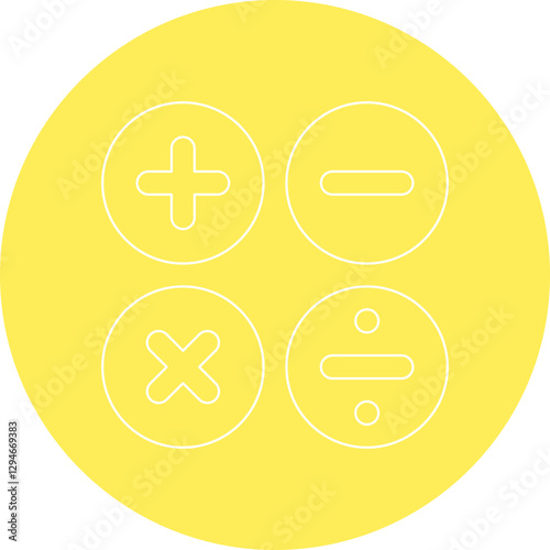 Math Symbols II icon single vector illustration