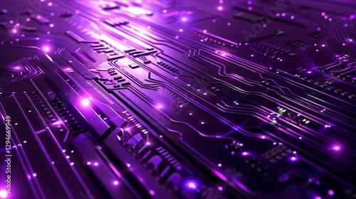 purple metallic abstract background showcases a futuristic surface adorned with high-tech materials, creating an intriguing and captivating visual representation of advanced technology