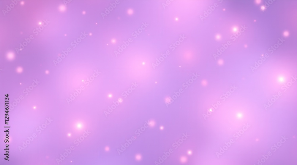 Fototapeta premium Pastel lavender backdrop featuring soft glowing orbs of light creates a magical and dreamy scene.