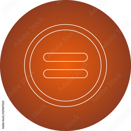 Equal to Symbol icon single vector illustration
