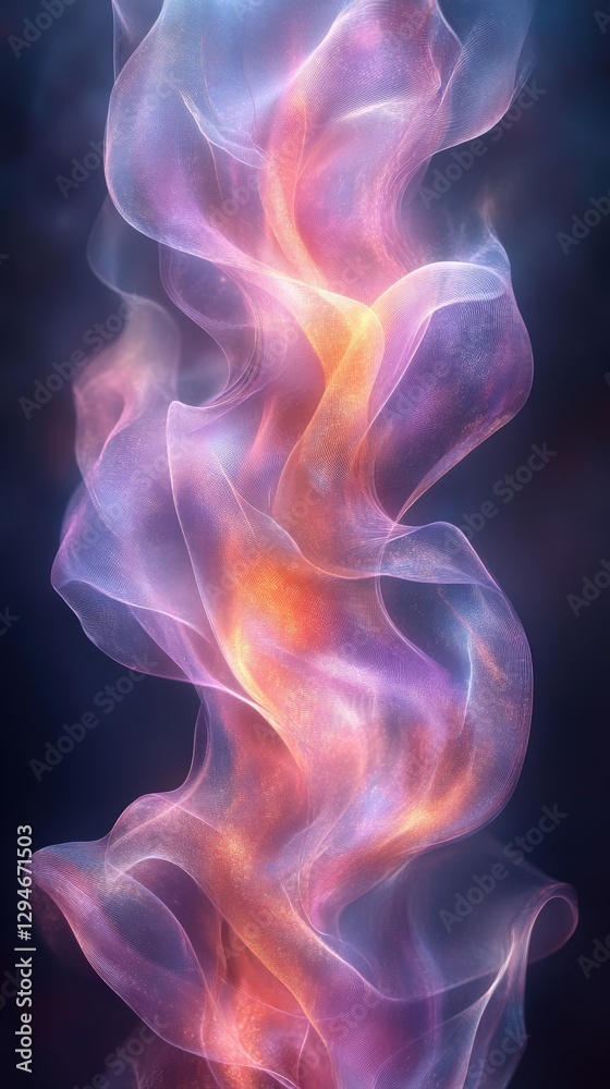 Elegant Abstract Flowing Waves of Colorful Light and Energy Elegant Abstract Flowing Waves of Colorful Light and Energy