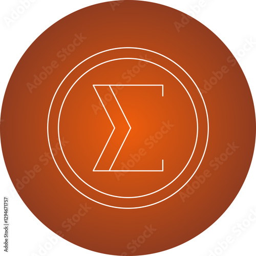 Summation Symbol icon single vector illustration