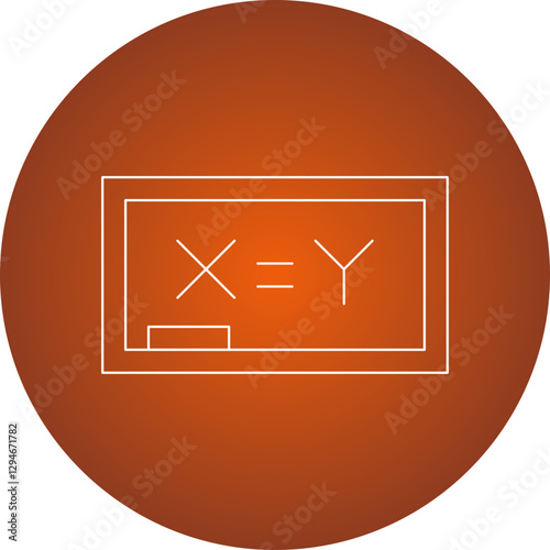 Algebra icon single vector illustration