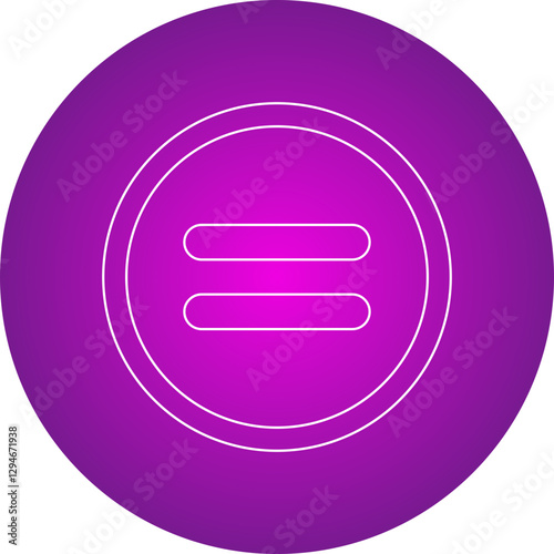 Equal to Symbol icon single vector illustration