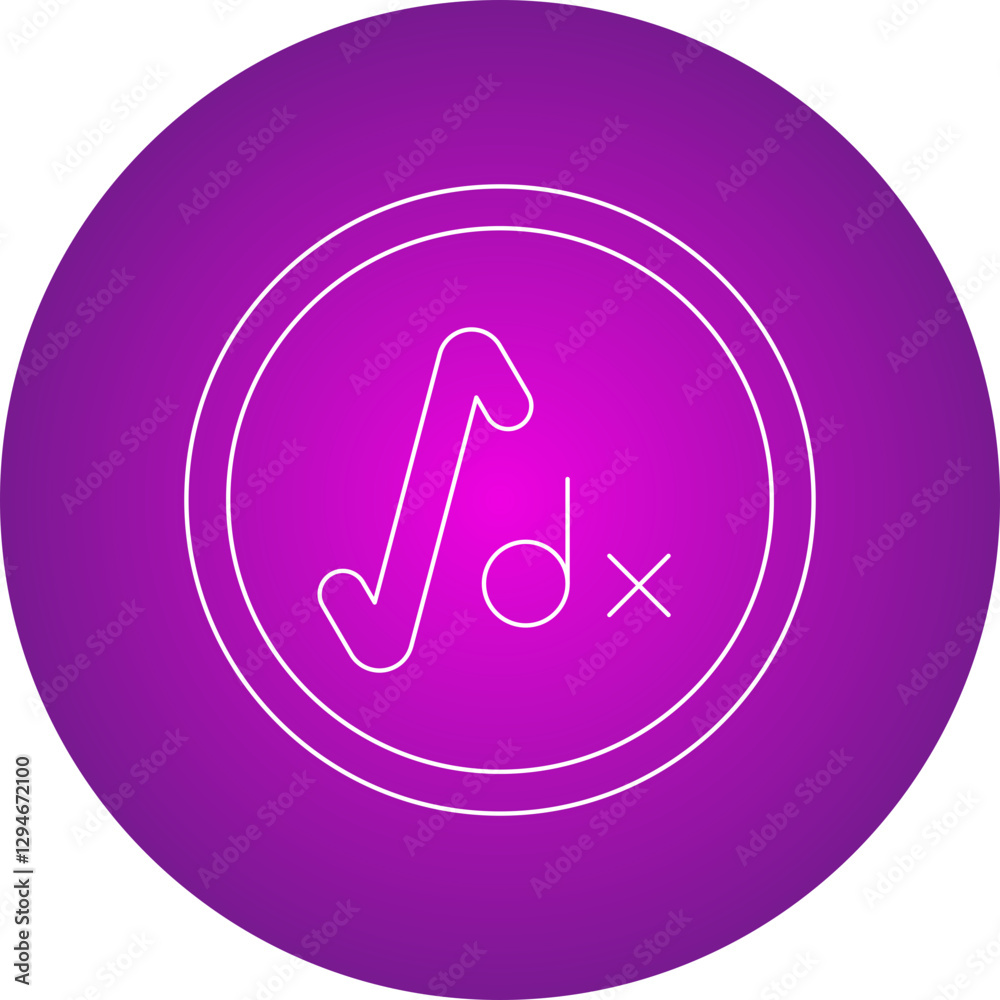 Integral icon single vector illustration Integral icon single vector illustration