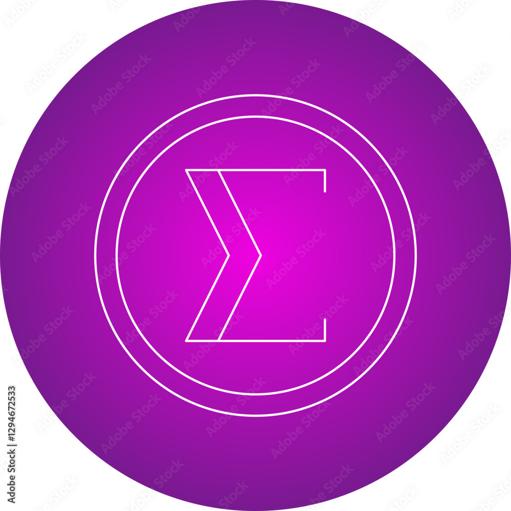 Summation Symbol icon single vector illustration Summation Symbol icon single vector illustration