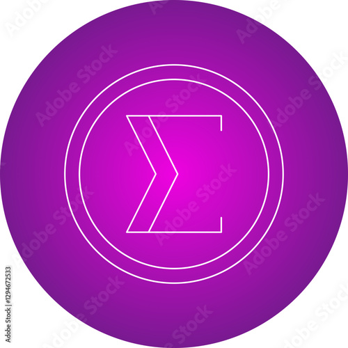 Summation Symbol icon single vector illustration