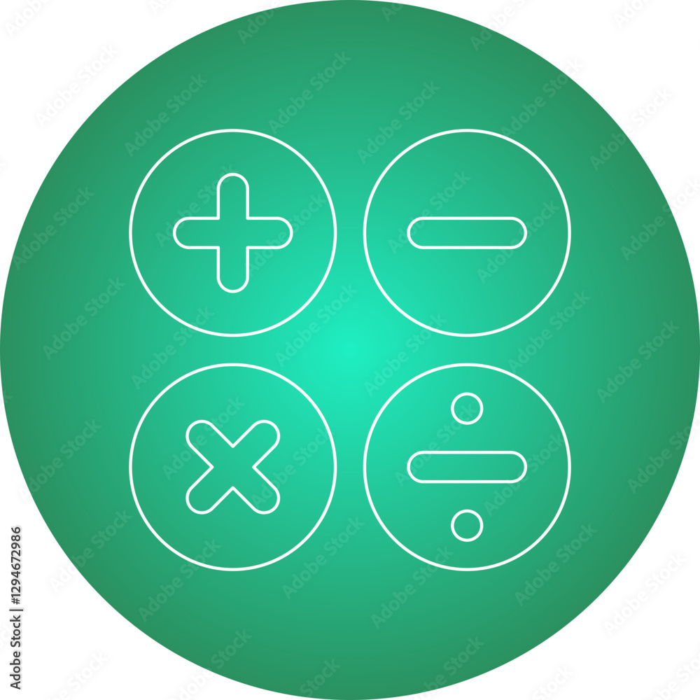 Math Symbols II icon single vector illustration Math Symbols II icon single vector illustration