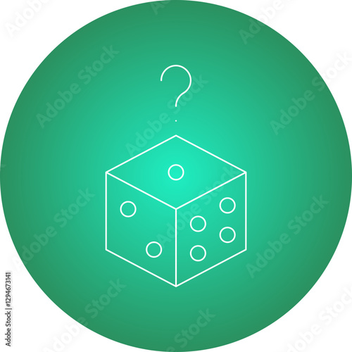 Probability icon single vector illustration