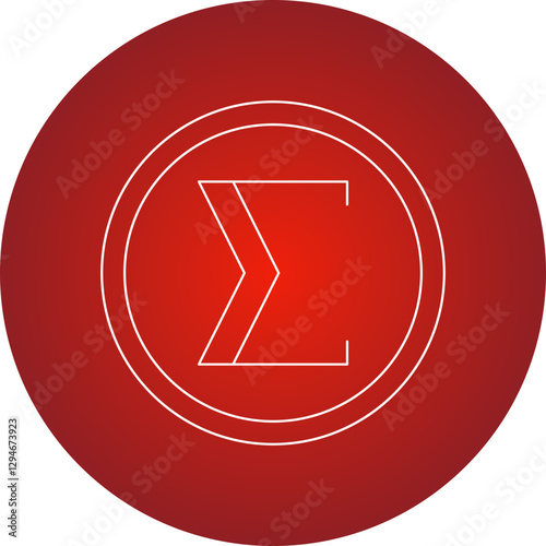 Summation Symbol icon single vector illustration