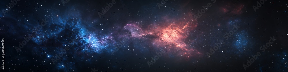 Naklejka premium Mystical cosmic vortex with vibrant nebulae and infinite celestial depths