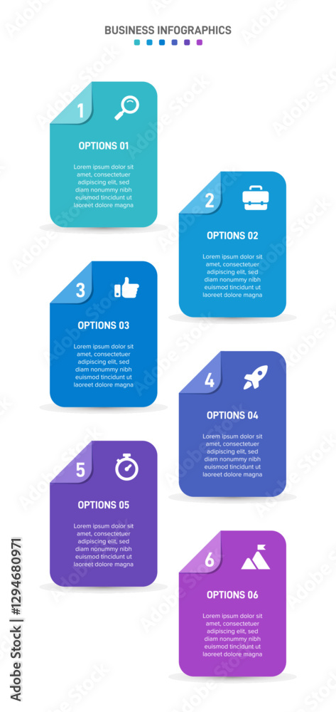 Vertical progress bar featuring 6 arrow-shaped elements, symbolizing the six stages of business strategy and progression. Clean timeline infographic design template. Vector for mobile presentation. Vertical progress bar featuring 6 arrow-shaped elements, symbolizing the six stages of business strategy and progression. Clean timeline infographic design template. Vector for mobile presentation.