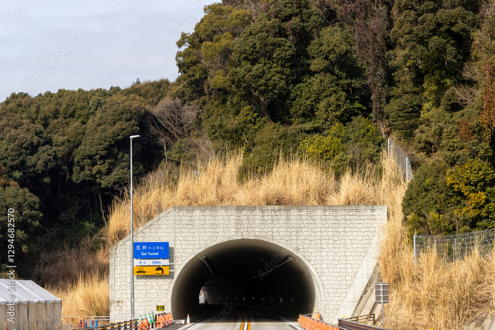 国道23号 名豊道路の五井トンネルの入り口