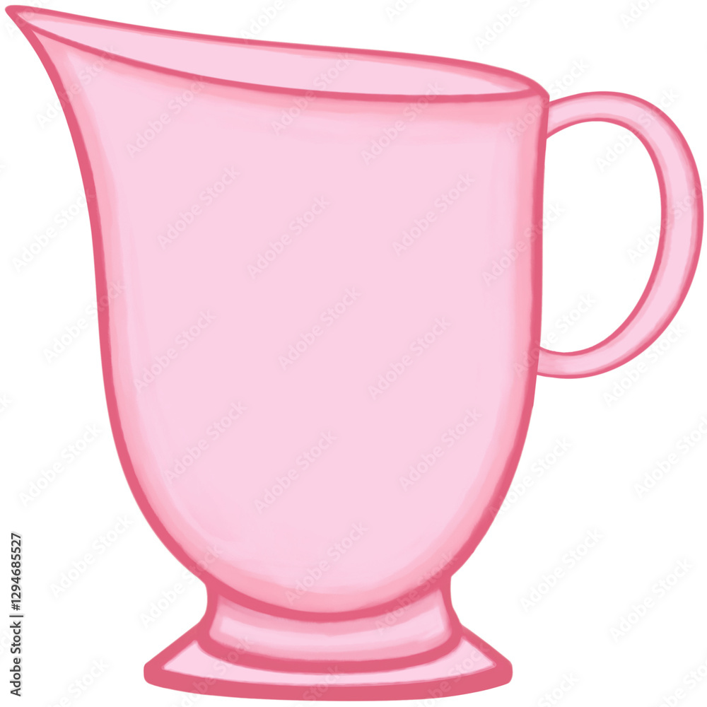 Lovely colors and style of a soft pink ceramic jar of hot coffee or tea or milk.
Lovely colors and style of a soft pink ceramic jar of hot coffee or tea or milk.