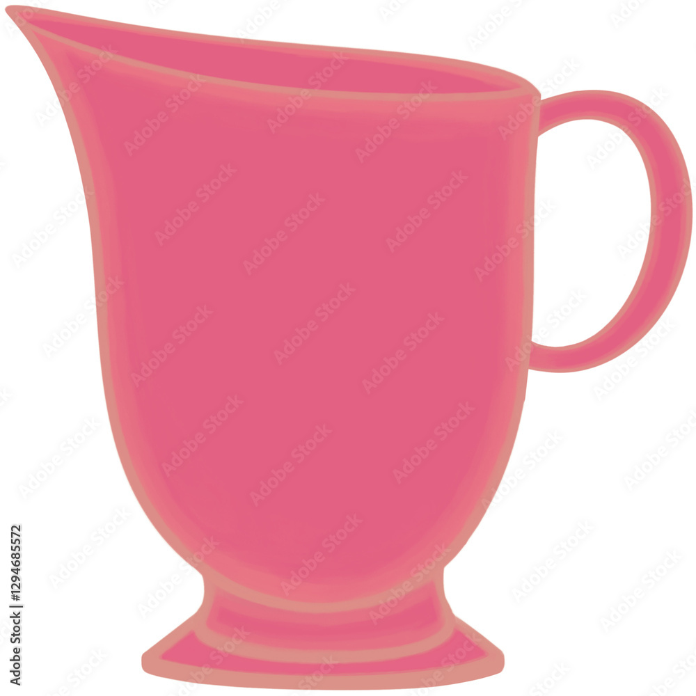 Lovely colors and style of a pink ceramic jar of hot coffee or tea or milk.
Lovely colors and style of a pink ceramic jar of hot coffee or tea or milk.