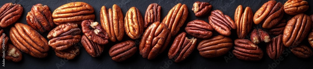 Crunchy Roasted Pecans in a Natural Setting. Generative AI Crunchy Roasted Pecans in a Natural Setting. Generative AI
