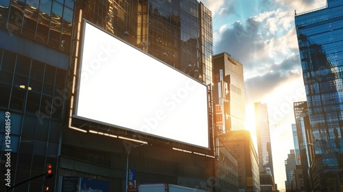 Blank digital sign in the city, ready for your ads or brand marketing.