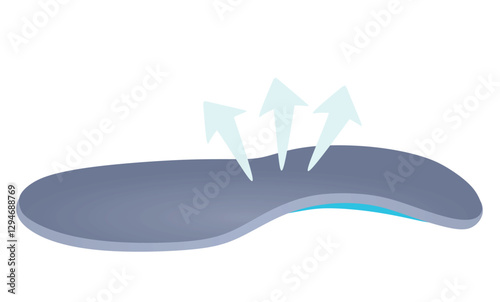 Foot orthopedic insole. vector illustration