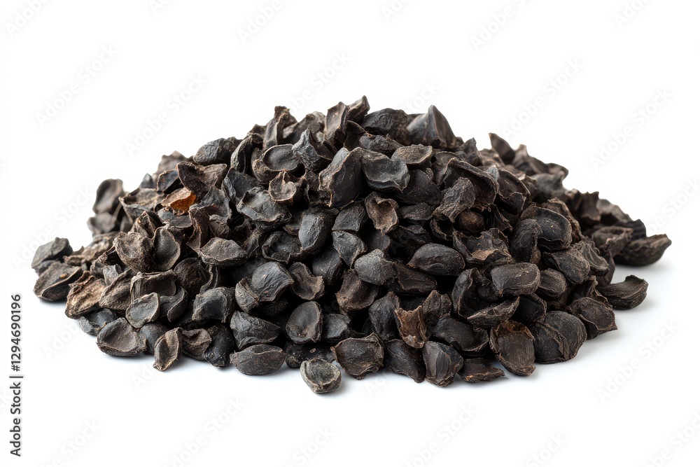 Raw Black Turtle Beans Piled on a Clean White Background Raw Black Turtle Beans Piled on a Clean White Background