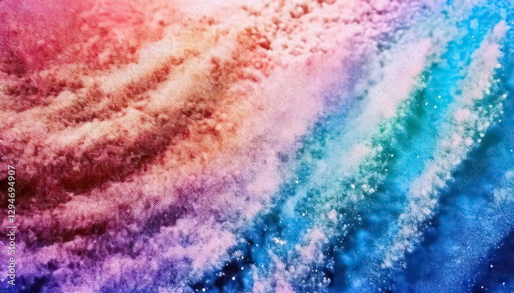Fototapeta premium Vibrant Color Explosion: Abstract Powder Burst in Red, Blue, and Purple