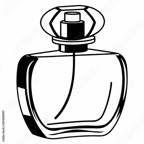 perfume bottle isolated on white