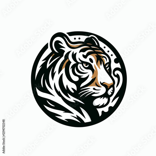 Wallpaper Mural vector image of a tiger Torontodigital.ca