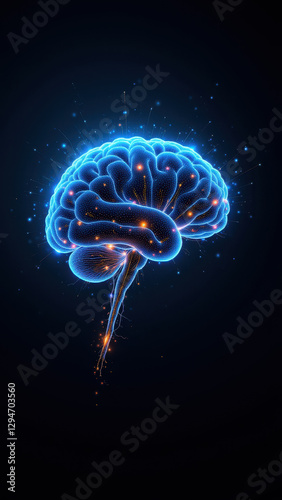 Wallpaper Mural Brain illustration with an exploding fireworks effect, representing artificial general intelligence's potential for a dramatic impact on technology and society. Torontodigital.ca