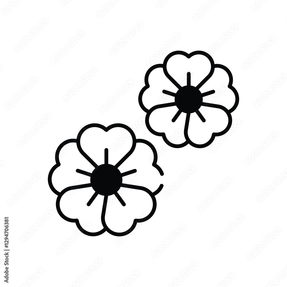 Geranium Vector icon Geranium Vector icon