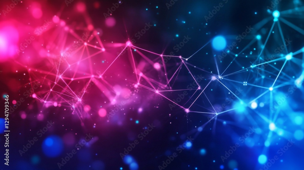 Abstract Network Connections Pink Blue Background Abstract Network Connections Pink Blue Background