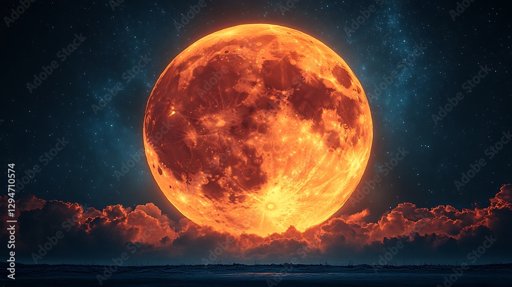 Lunar eclipse glowing red moon scene high resolution hd image Lunar eclipse glowing red moon scene high resolution hd image