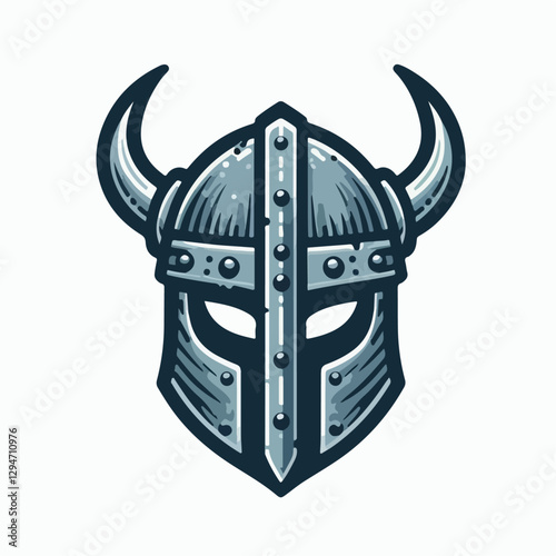 viking helmet vector illustration