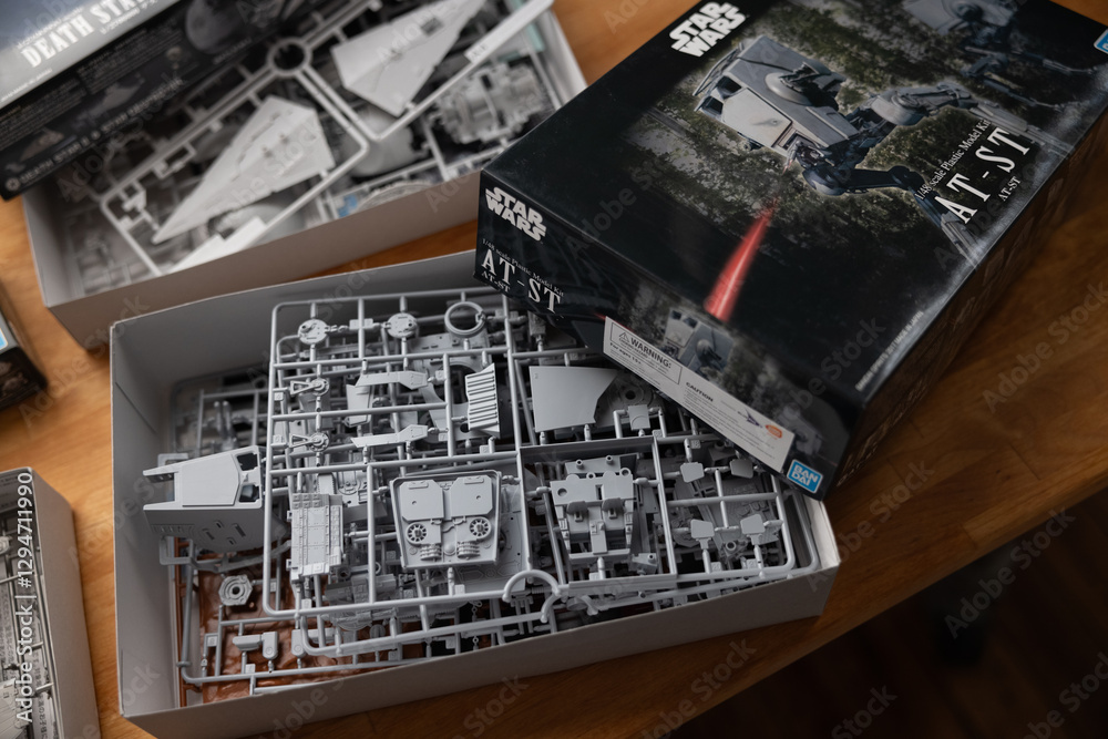 Obraz premium Miniature Star Wars Bandai Scale Model Kits