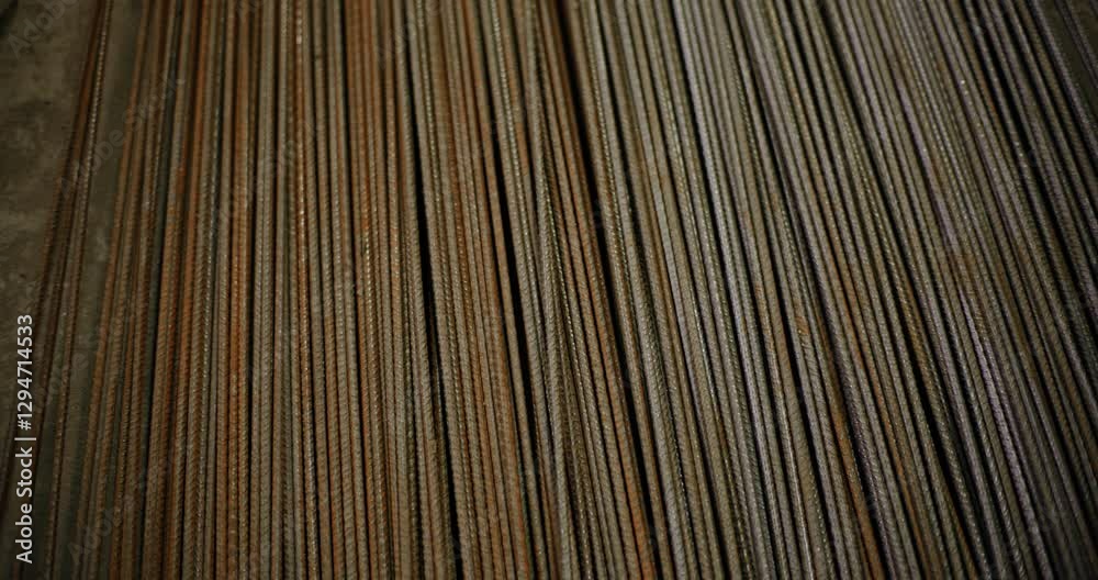 Close-Up Of Structural Steel Bars
