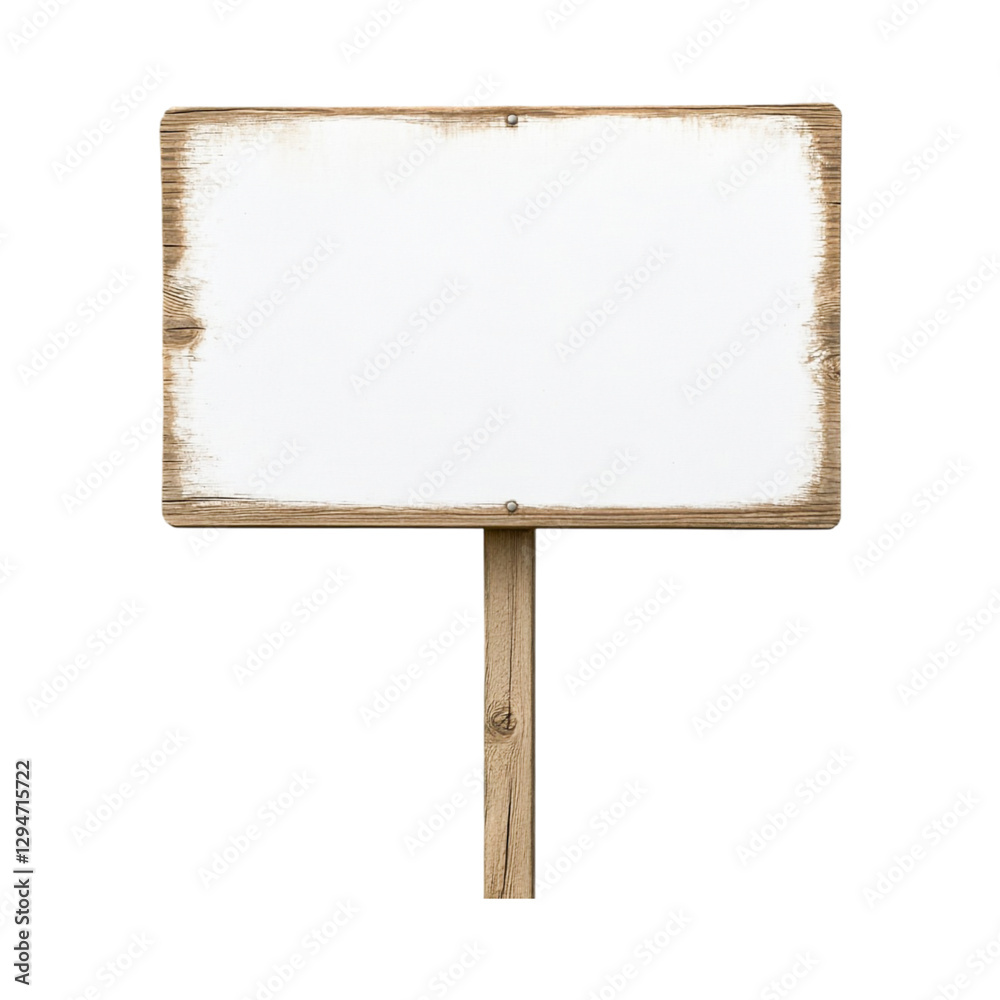 Fototapeta premium Blank Rustic Wooden Signpost Awaiting Your Message Simple and inviting