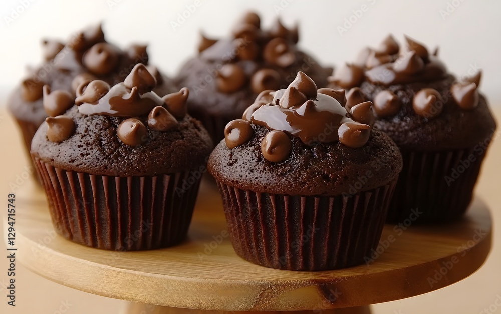 Delicious Chocolate Cupcakes with Ganache Topping Delicious Chocolate Cupcakes with Ganache Topping