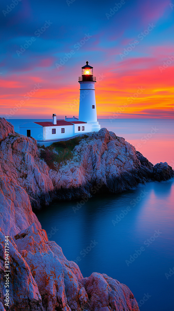 lighthouse at sunset