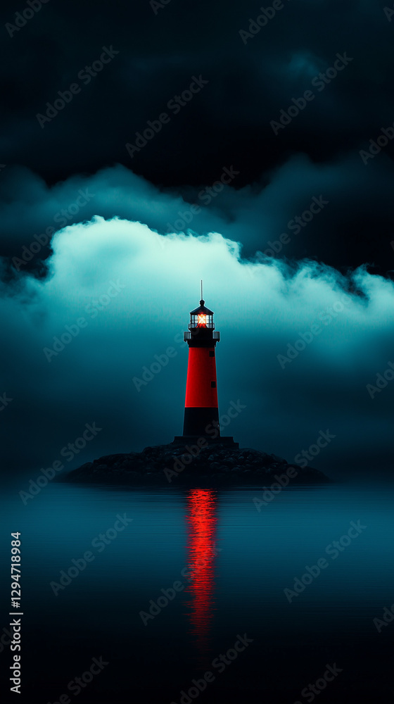 lighthouse at night