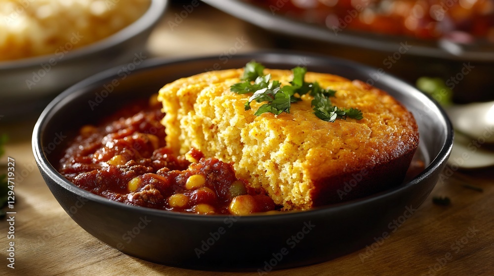 custom made wallpaper toronto digitalWarm slice of cornbread served chili or barbecue for a Southern touch