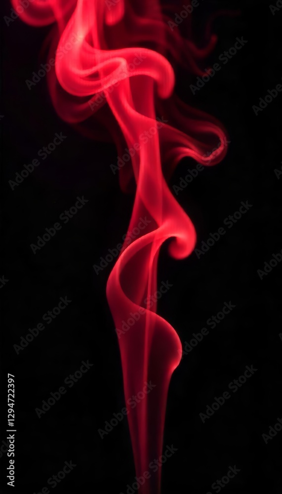 Abstract Red Smoke Photography, Swirling and Elegant Design Abstract Red Smoke Photography, Swirling and Elegant Design