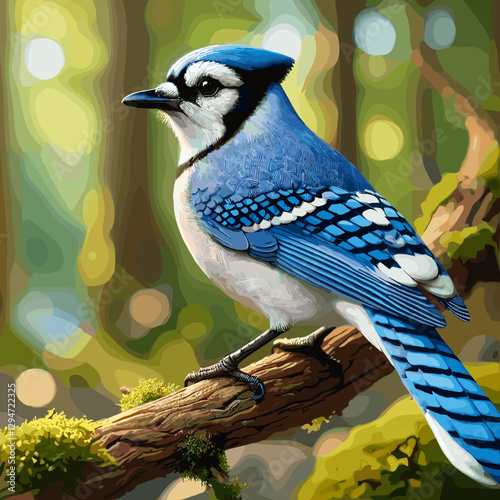 blue jay on a branch