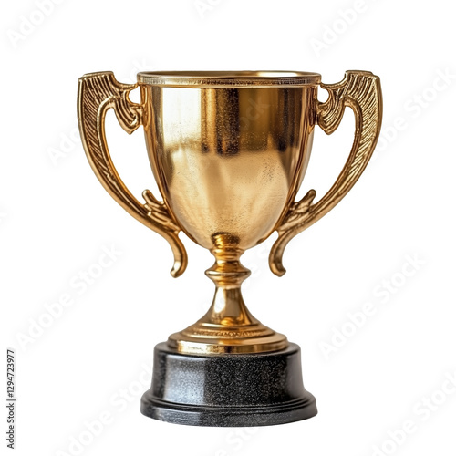 Brilliant Golden Trophy Displayed on a Black Base Symbolizes Achievement and ...