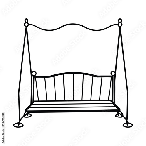 Swing on a white background