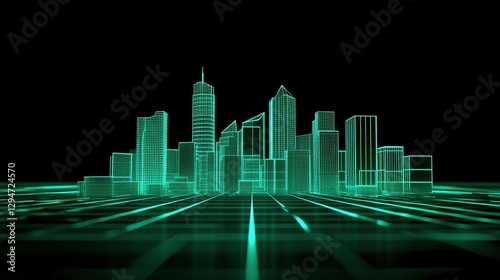 Futuristic City Environments with Glowing Effects
